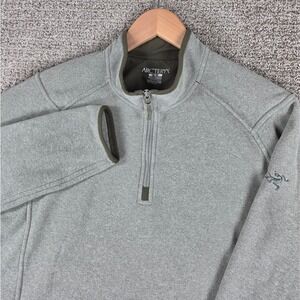 Arcteryx Mens Covert 1/2 Zip Fleece Pullover Sweatshirt Green Size Medium